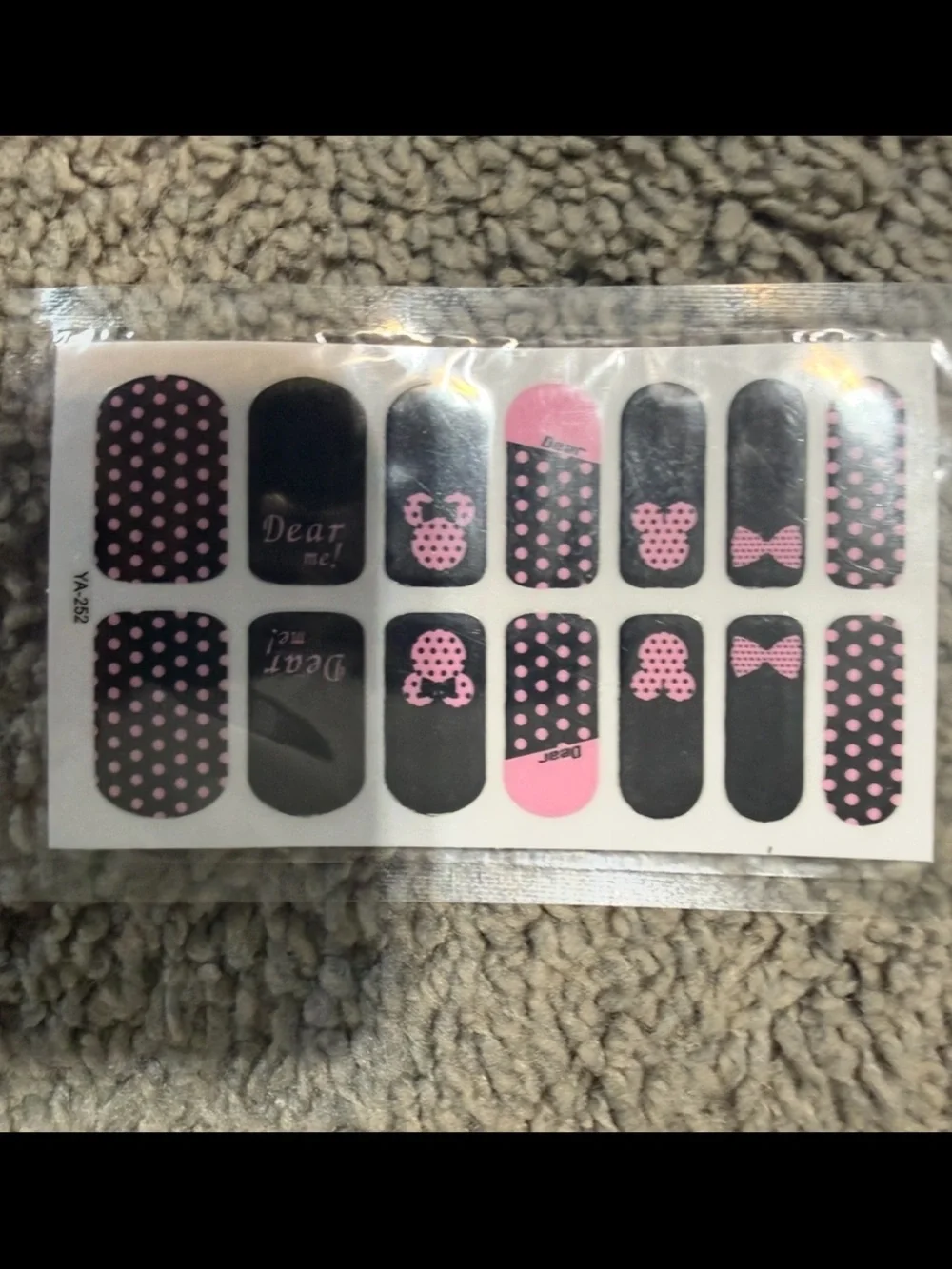 $2 Minnie Mouse Black & Pink Nail Wraps $2 WITH ANY $10 ORDER OR MORE
